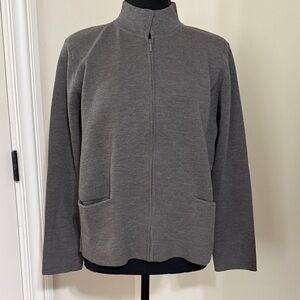 Eileen Fisher Italian wool  Full-Zip Knit Jacket